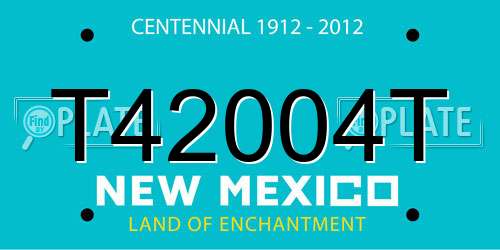 T42004T New Mexico License Plate