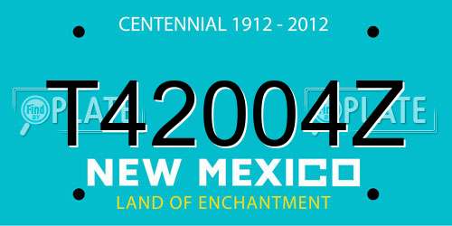 T42004Z New Mexico License Plate
