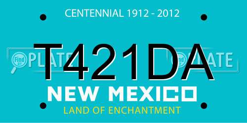 T421DA New Mexico License Plate