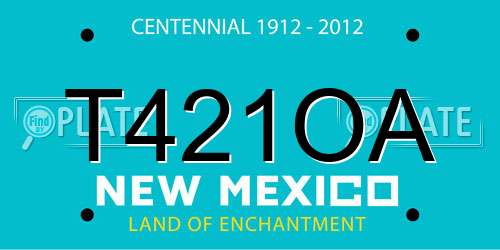 T421OA New Mexico License Plate