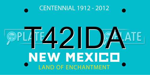 T42IDA New Mexico License Plate