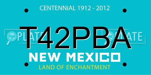 T42PBA New Mexico License Plate