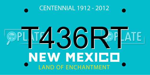 T436RT New Mexico License Plate