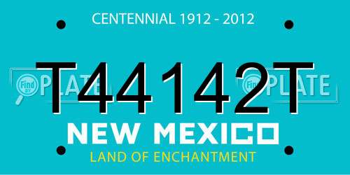 T44142T New Mexico License Plate