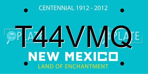 T44VMQ New Mexico License Plate