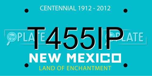 T455IP New Mexico License Plate