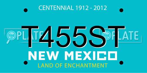 T455ST New Mexico License Plate