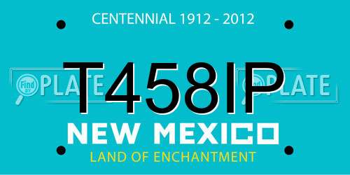T458IP New Mexico License Plate