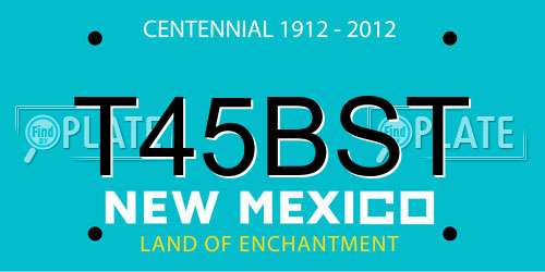 T45BST New Mexico License Plate