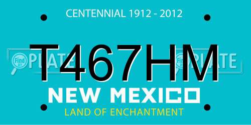 T467HM New Mexico License Plate