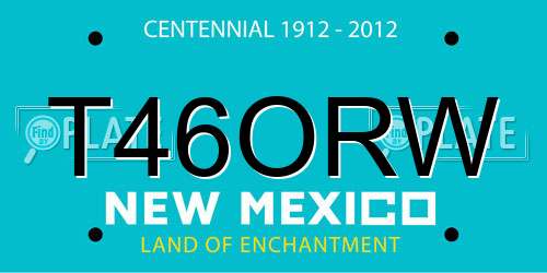 T46ORW New Mexico License Plate