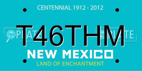 T46THM New Mexico License Plate