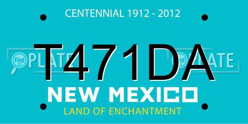 T471DA New Mexico License Plate