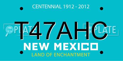T47AHC New Mexico License Plate