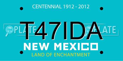 T47IDA New Mexico License Plate