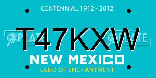 T47KXW New Mexico License Plate