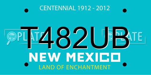 T482UB New Mexico License Plate