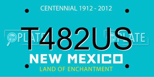 T482US New Mexico License Plate