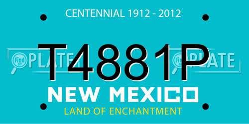 T4881P New Mexico License Plate