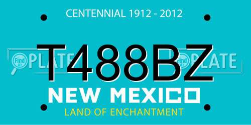 T488BZ New Mexico License Plate