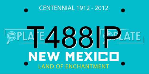 T488IP New Mexico License Plate