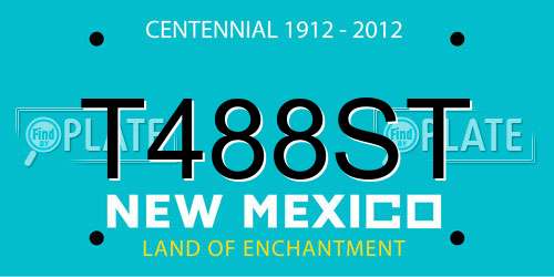 T488ST New Mexico License Plate