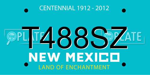 T488SZ New Mexico License Plate