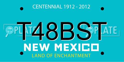 T48BST New Mexico License Plate