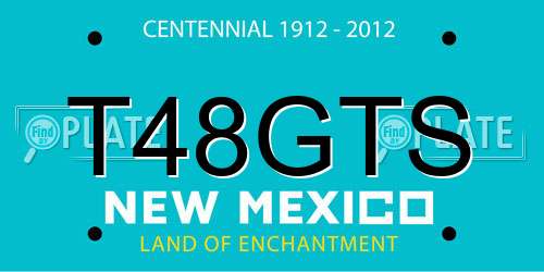 T48GTS New Mexico License Plate