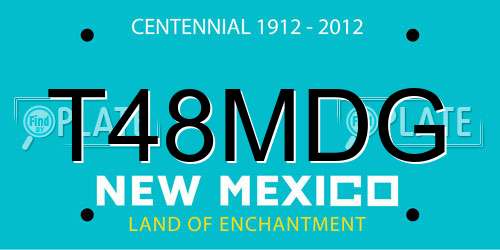 T48MDG New Mexico License Plate
