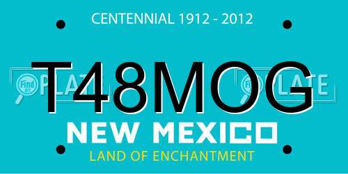 T48MOG New Mexico License Plate