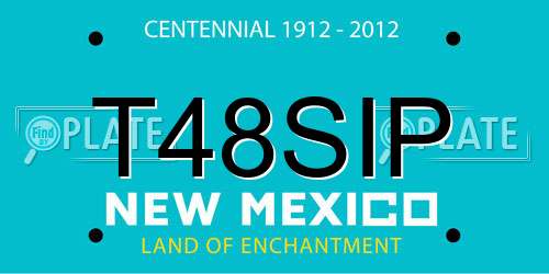 T48SIP New Mexico License Plate