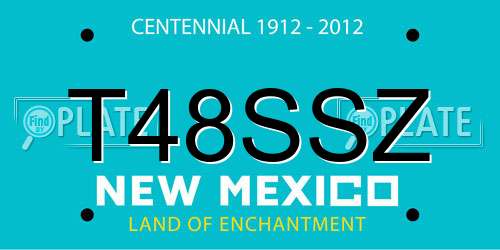 T48SSZ New Mexico License Plate