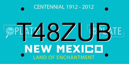 T48ZUB New Mexico License Plate