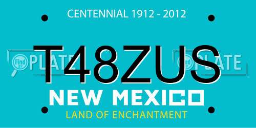 T48ZUS New Mexico License Plate