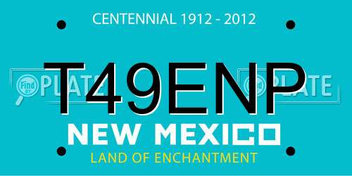 T49ENP New Mexico License Plate
