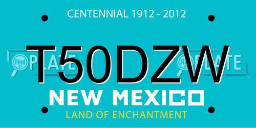 T50DZW New Mexico License Plate
