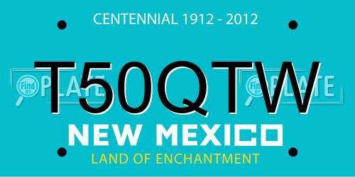 T50QTW New Mexico License Plate