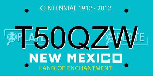 T50QZW New Mexico License Plate