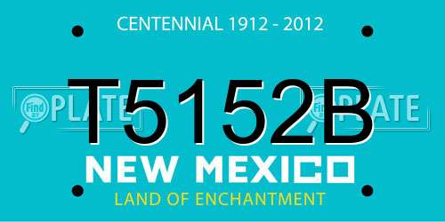 T5152B New Mexico License Plate