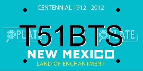 T51BTS New Mexico License Plate