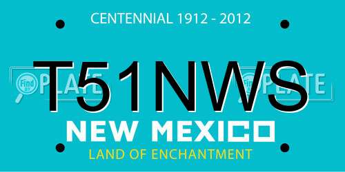 T51NWS New Mexico License Plate