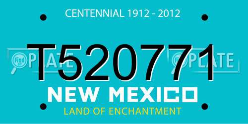 T520771 New Mexico License Plate