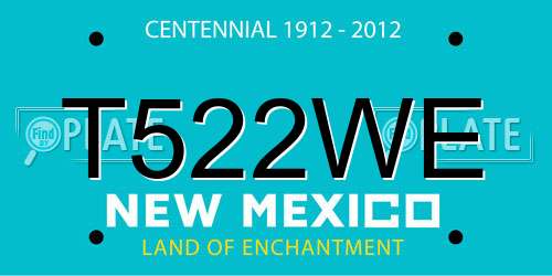 T522WE New Mexico License Plate