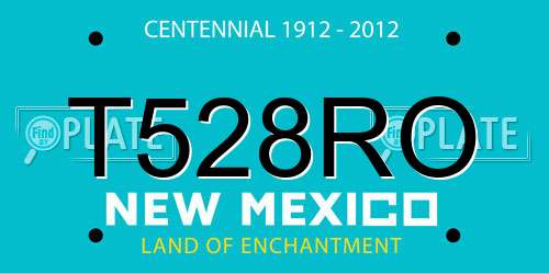 T528RO New Mexico License Plate