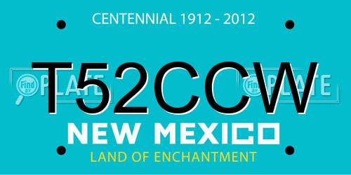 T52CCW New Mexico License Plate
