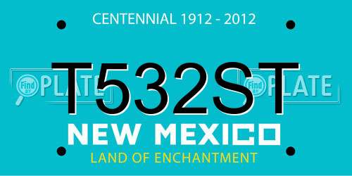 T532ST New Mexico License Plate