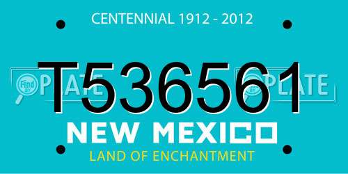 T536561 New Mexico License Plate