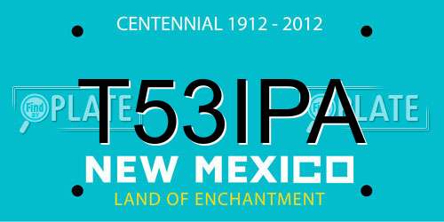 T53IPA New Mexico License Plate