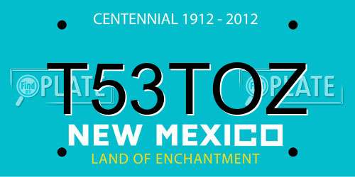 T53TOZ New Mexico License Plate